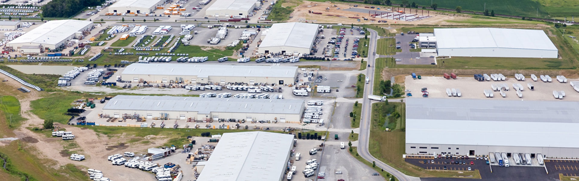 A Photo of the Forest River Bus building from above